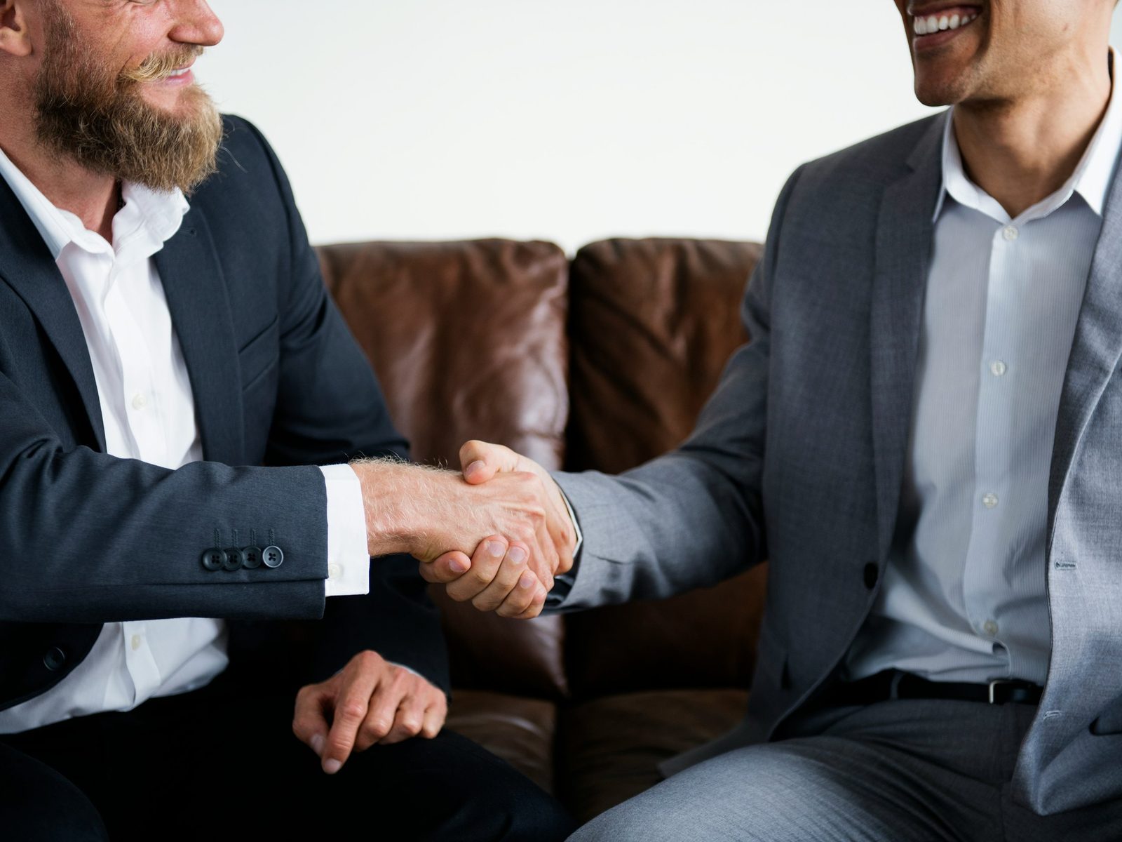 Two businessmen shaking hands