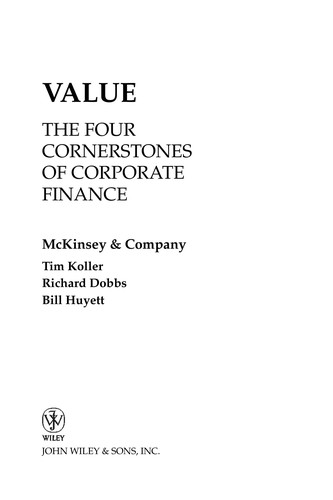 Value by Tim Koller and colleagues, book cover